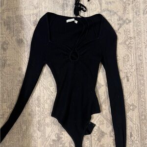 Abercrombie halter top black bodysuit size xs